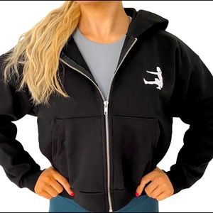 NEW SuzieB Cropped Zip Up Hoodie